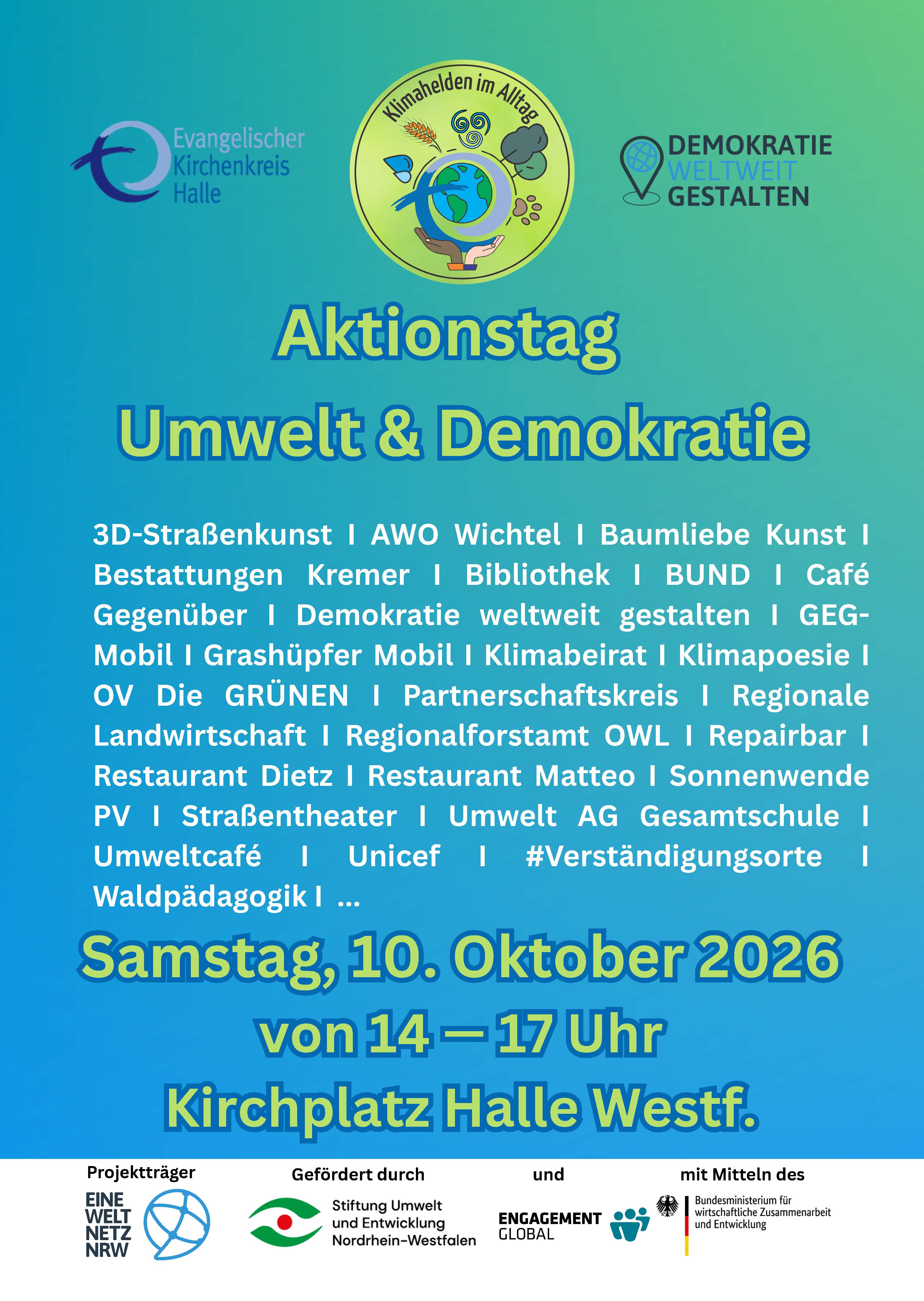 Infoplakat zum Aktionstag Halle am 10. Oktober 2026